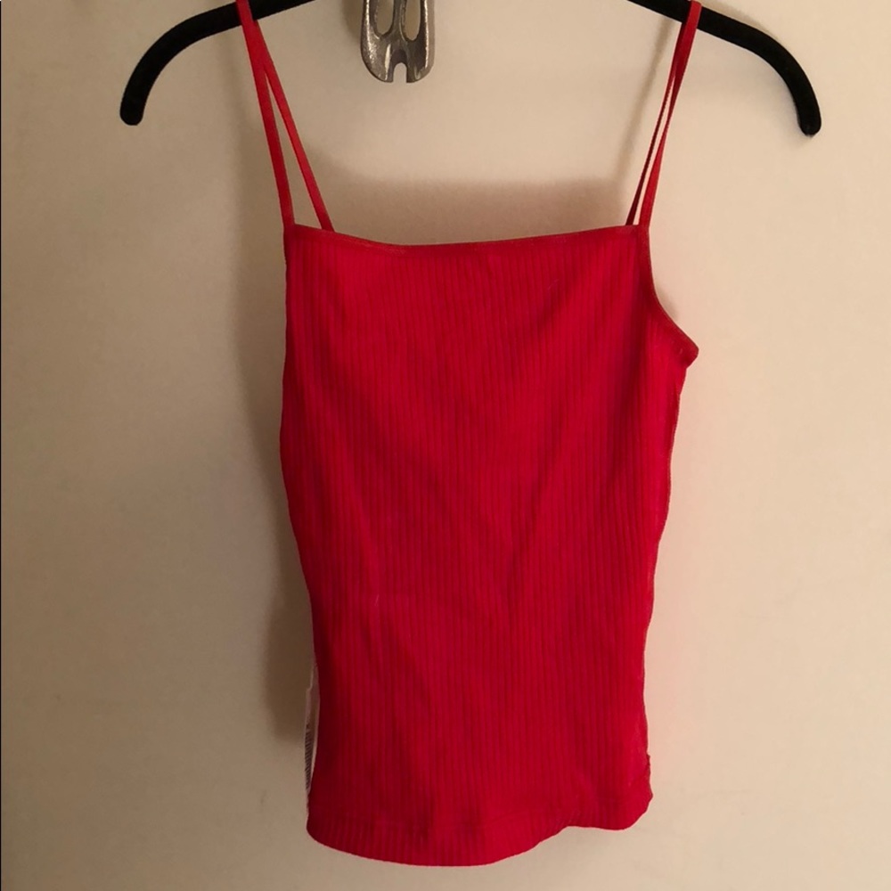 Red tank top